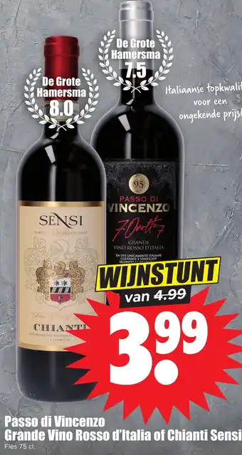 Dirk Passo di Vincenzo Grande Vino Rosso d'italia of Chianti Sensi aanbieding