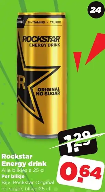 PLUS Rockstar Energy drink Alle blikjes à 25 cl aanbieding