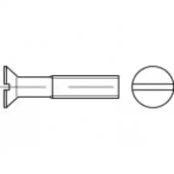 Conrad TOOLCRAFT TO-5452434 Verzonken schroeven M6 16 mm Sleuf ISO 2009 Messing 1000 stuk(s) aanbieding