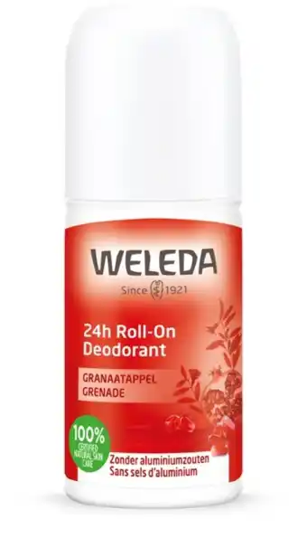 De Online Drogist Weleda 24h Roll-On Deodorant Granaatappel 50ML aanbieding