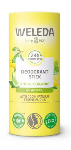 De Online Drogist Weleda Citrus & Bergamot 24h Deodorant Stick 50GR aanbieding