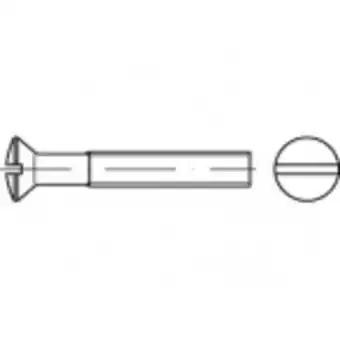 Conrad TOOLCRAFT TO-5392665 Bolverzonken schroeven M5 80 mm Sleuf ISO 2010 Staal Galvanisch verzinkt 100 stuk(s) aanbieding