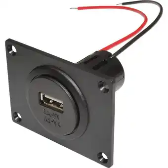 Conrad ProCar 67332501 Power USB inbouwstopcontact met montageplaat Stroombelasting (max.): 3 A Geschikt voor USB-A aanbieding