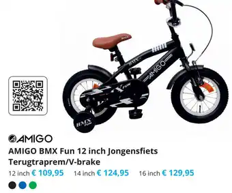 Tom AMIGO BMX Fun 12 inch Jongensfiets Terugtraprem/V-brake aanbieding