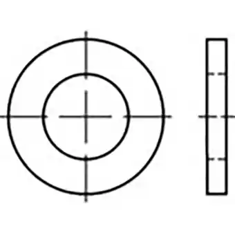 Conrad Onderlegringen 7 mm 12 mm Staal Verzinkt 1000 stuk(s) TOOLCRAFT TO-6865824 aanbieding