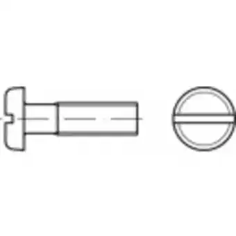 Conrad TOOLCRAFT 1059938 Platkopschroeven M6 50 mm Sleuf DIN 85 RVS A4 50 stuk(s) aanbieding