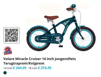 Tom Volare Miracle Cruiser 14 inch Jongensfiets Terugtrapem/Knijprem aanbieding