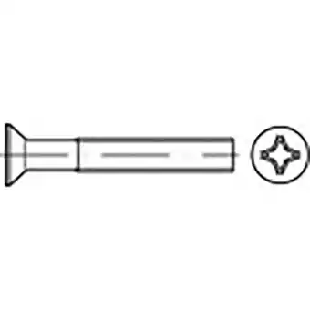 Conrad TOOLCRAFT TO-6863094 Verzonken schroeven M2.5 10 mm Kruiskop Phillips DIN 965 Staal Verzinkt 200 stuk(s) aanbieding