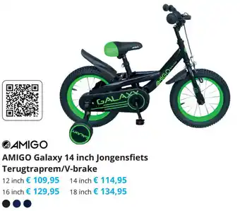 Tom AMIGO Galaxy 14 inch Jongensfiets Terugtrapem/V-brake aanbieding