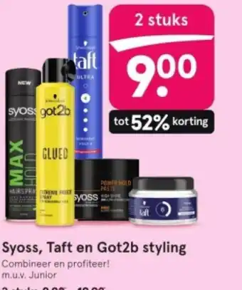 Etos Syoss, Taft en Got2b styling aanbieding