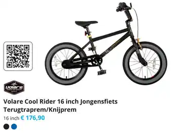 Tom Volare Cool Rider 16 inch Jongensfiets Terugtrapem/Knijprem aanbieding