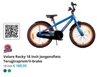 Tom Volare Rocky 18 inch Jongensfiets Terugtrapem/V-brake aanbieding