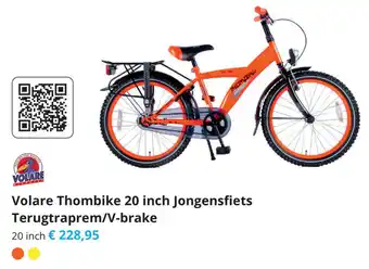 Tom Volare Thombike 20 inch Jongensfiets Terugtrapem/V-brake aanbieding