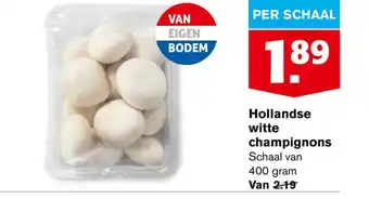 Hoogvliet Hollandse witte champignons 400 gram aanbieding