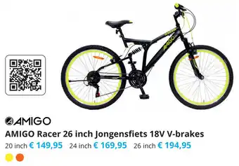 Tom AMIGO Racer 26 inch Jongensfiets 18V V-brakes aanbieding