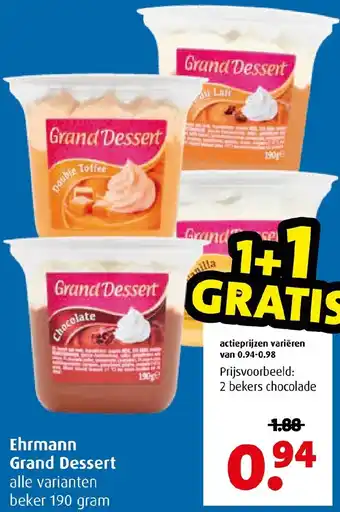 Boni Ehrmann Grand Dessert 190g aanbieding