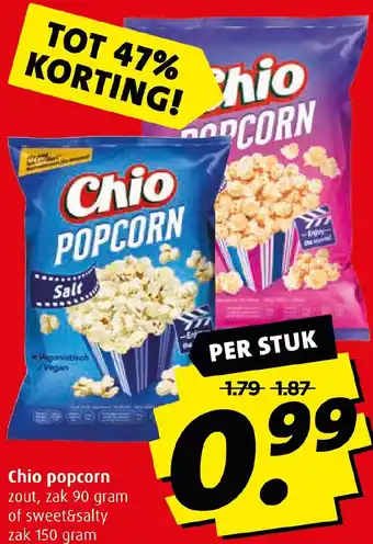 Boni Chio popcorn aanbieding