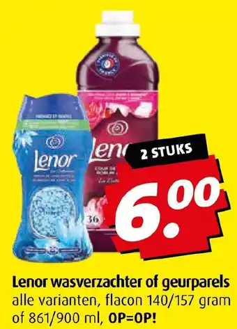 Boni Lenor wasverzachter of geurparels aanbieding