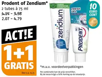 Poiesz Prodent of Zendium 75 ml aanbieding