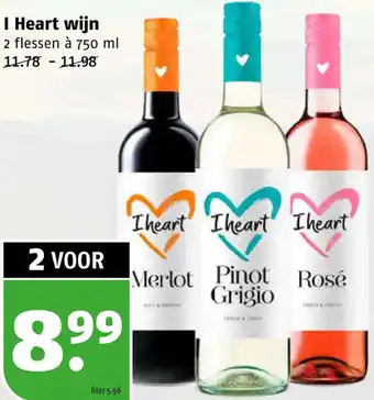 Poiesz I Heart wijn  750ml aanbieding