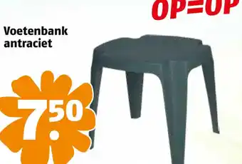 Poiesz Voetenbank antraciet aanbieding