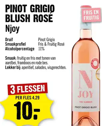 Dirck 3 PINOT GRIGIO BLUSH ROSÉ Njoy aanbieding