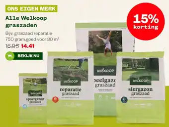 Welkoop Alle graszaden 750g aanbieding