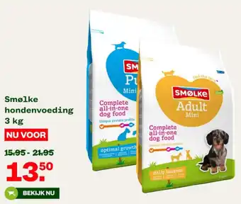 Welkoop Smølke hondenvoeding 3 kg aanbieding