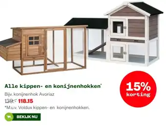 Welkoop Alle kippen en konijnenhokken aanbieding