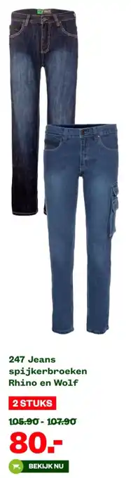 Welkoop 247 Jeans spijkerbroeken Rhino en Wolf aanbieding