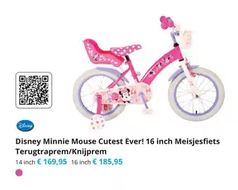 Tom Disney Minnie Cutest Ever! 16 inch Meisjesfiets Terugtraprem/Knijprem aanbieding