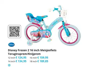 Tom Disney Frozen 2 16 inch Meisjesfiets Terugtraprem/Knijprem aanbieding