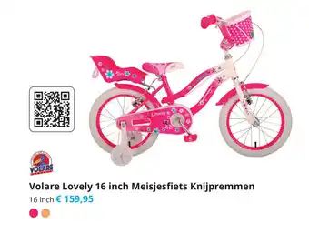 Tom Volare Lovely 16 inch Meisjesfiets Knijpremmen aanbieding