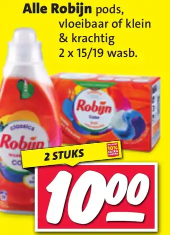 Nettorama Alle robijn pods vloeibaar of klein  krachtig 2 x 15 / 19 wasb aanbieding