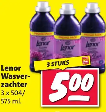 Nettorama Lenor wasverzachter 3 x 504 / 575 ml aanbieding