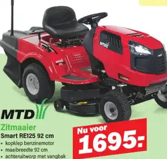 Van Cranenbroek Mtd zitmaaier smart re125 92 cm aanbieding