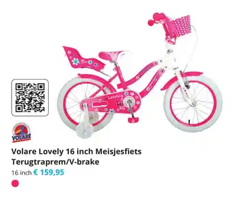 Tom Volare Lovely 16 inch Meisjesfiets Terugtraprem/V-Brake aanbieding