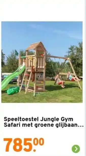 GAMMA Speeltoestel Jungle Gym Safari met groene glijbaan... aanbieding