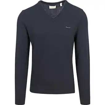 Spartoo Sweater Gant Trui Lamswol Navy Melange aanbieding