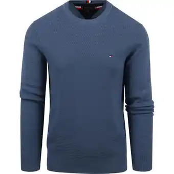 Spartoo Sweater Tommy Hilfiger Interlaced Pullover Blauw aanbieding