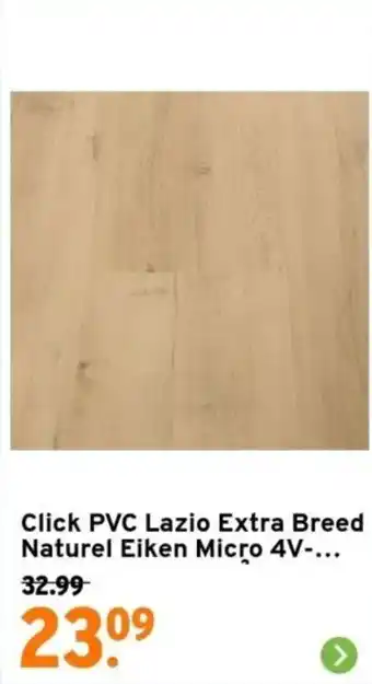 GAMMA Click PVC Lazio Extra Breed Naturel Eiken Micro 4V-... aanbieding