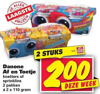 Nettorama Danone af en toetje 110gram aanbieding