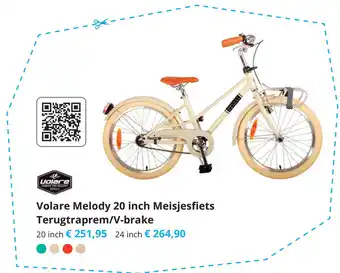 Tom Volare Melody 20 inch Meisjesfiets Terugtraprem/V-Brake aanbieding