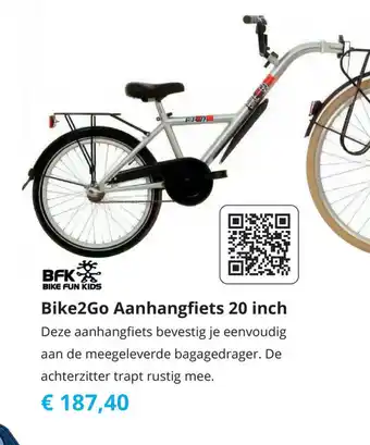 Tom Bike2Go Aanhangfiets 20 inch aanbieding