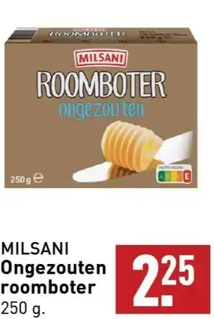 ALDI Milsani ongezouten roomboter 250g aanbieding