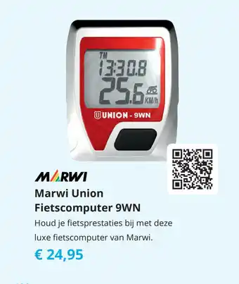 Tom Marwi Union Fietscomputer 9WN aanbieding