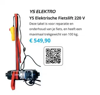 Tom YS Elektrische Fietslift 220 V aanbieding