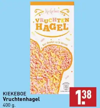 ALDI KIEKEBOE Vruchtenhagel 400 g. aanbieding