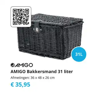 Tom Amigo Bakkersmand 31 liter aanbieding