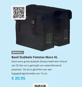 Tom Basil Dubbele Fietstas Mara XL aanbieding